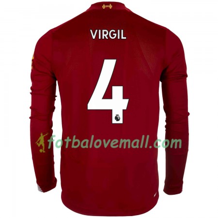 Levné Liverpool Virgil van Dijk 4 Domácí Fotbalové dresy 2019/20 Dlouhý Rukáv
